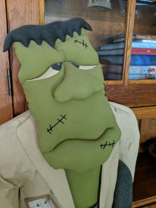 Primitive Halloween Frankenstein Doll,  Handmade 4