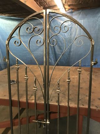 FRENCH COUNTY IRON SCROLL GARDEN/ WINE CELLAR GATE 3