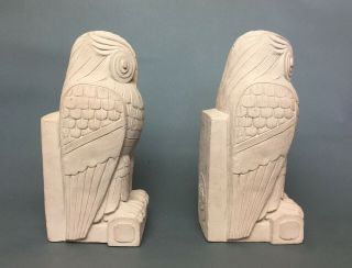 Art Deco Cast Sandstone Owl Bookends,  Library of Congress 5