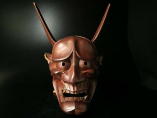 Japanese Handmade Hannya Mask Noh Kyougen Kagura Demon Mask Bugaku