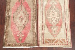 Package of 2 MUTED Oushak Turkish Distressed Oriental Area Rug Hand - Knotted 2x3 3