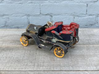 RARE BING GERMANY TIN WIND - UP 14001/1 REAR ENTRY TONNEAU CAR 1904 MÄRKLIN AUTO 3