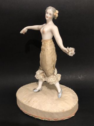 KISTER Antique Porcelain Half Doll Art Deco Lady 11