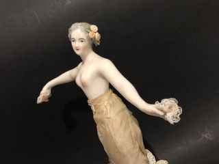 KISTER Antique Porcelain Half Doll Art Deco Lady 12