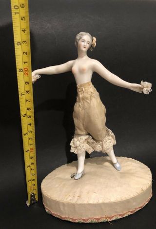 KISTER Antique Porcelain Half Doll Art Deco Lady 3