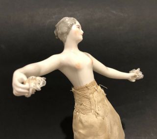 KISTER Antique Porcelain Half Doll Art Deco Lady 9