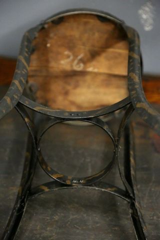 Vintage UHL Toledo drafting stool chair industrial urban loft striped black old 11