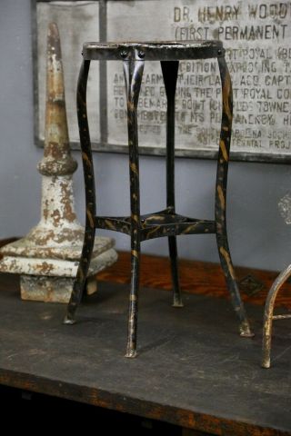 Vintage UHL Toledo drafting stool chair industrial urban loft striped black old 2