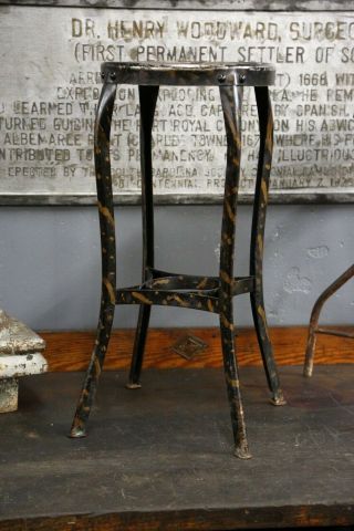 Vintage UHL Toledo drafting stool chair industrial urban loft striped black old 3