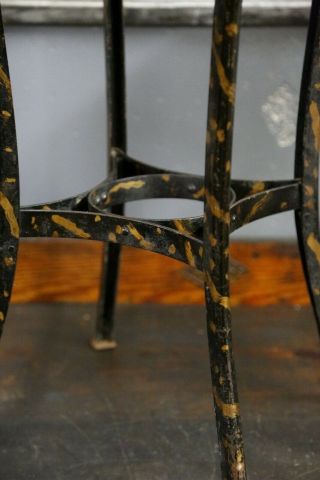 Vintage UHL Toledo drafting stool chair industrial urban loft striped black old 4
