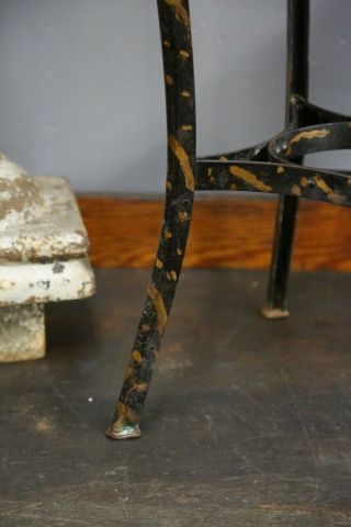 Vintage UHL Toledo drafting stool chair industrial urban loft striped black old 5