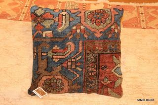 Antique Persian Serapi Rug 19th century One of a Kind Handmade Pillow made of 2