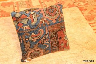 Antique Persian Serapi Rug 19th century One of a Kind Handmade Pillow made of 3