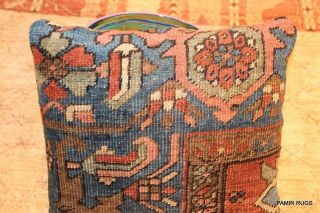 Antique Persian Serapi Rug 19th century One of a Kind Handmade Pillow made of 4