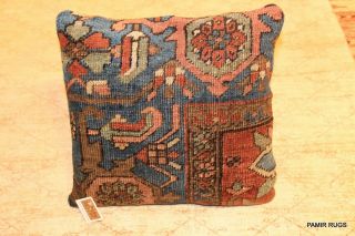 Antique Persian Serapi Rug 19th century One of a Kind Handmade Pillow made of 8