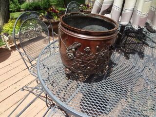 Large antique Bronze jardiniere.  Japanese or Chinese. 12