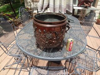 Large Antique Bronze Jardiniere.  Japanese Or Chinese.