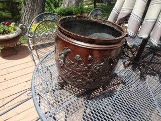 Large antique Bronze jardiniere.  Japanese or Chinese. 8