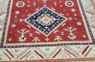 FINE HAND - KNOTTED KAZAKH TRIBAL EXTREMELY DURABLE RUG 100 WOOL 7 ' X 9 ' 3