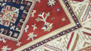 FINE HAND - KNOTTED KAZAKH TRIBAL EXTREMELY DURABLE RUG 100 WOOL 7 ' X 9 ' 7