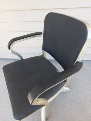 Vintage Earlier Goodform Propeller Base Aluminum Rolling Office Desk Arm Chair 3