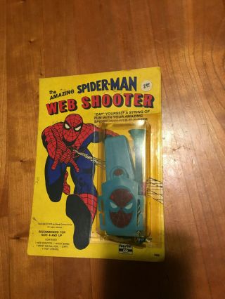 Funstuf The Spider - Man Web Shooter On Card With A Little Damage