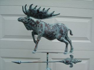 Moose 3D Weathervane Antiqued Copper Finish Weather Vane Hand Crafted 2