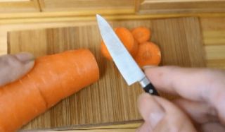 Japanease Miniature Cooking Knife Kitchen Mini Iron Knife 55mm Real Cut Food