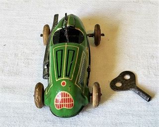 Early Lindstrom Toys Wind - Up MICKEY MOUSE RACE CAR 30 ' s V RARE NMINT 5