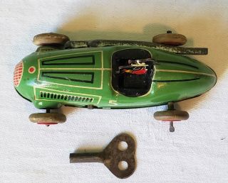Early Lindstrom Toys Wind - Up MICKEY MOUSE RACE CAR 30 ' s V RARE NMINT 9