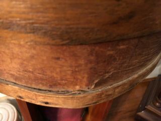 Antique Primitive Round Bentwood Pantry Cheese Box Wood 15” Round 3