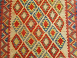Antique A collectors rug 100 handmade Morrocan Kilim Size 6 ' 3 x 4 ' 10 feet.  (29) 2