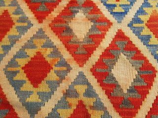 Antique A collectors rug 100 handmade Morrocan Kilim Size 6 ' 3 x 4 ' 10 feet.  (29) 5