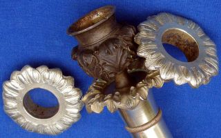 18th century French 2 - colored bronze Empire candlesticks circa 1800 5