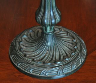 Antique Art Nouveau Slag Glass Lamp Miller 7