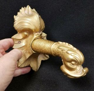 Sherle Wagner Large Gold Plated Dolphin Tub Filler Spout Fixture North Wind Face