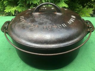 Griswold No.  8 Tite Top Dutch Oven W/ Basting Dated 1920 Lid