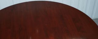 SMALL ROUND MAHOGANY DINING TABLE SEATS FOUR PEOPLE WITH GLASS TOP PIECE 10