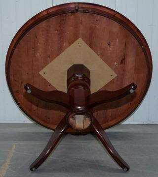 SMALL ROUND MAHOGANY DINING TABLE SEATS FOUR PEOPLE WITH GLASS TOP PIECE 12