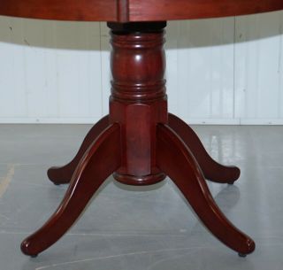 SMALL ROUND MAHOGANY DINING TABLE SEATS FOUR PEOPLE WITH GLASS TOP PIECE 2