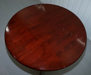 SMALL ROUND MAHOGANY DINING TABLE SEATS FOUR PEOPLE WITH GLASS TOP PIECE 7