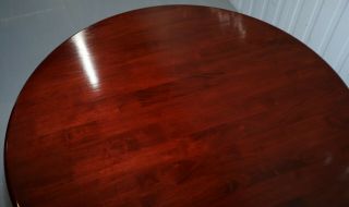 SMALL ROUND MAHOGANY DINING TABLE SEATS FOUR PEOPLE WITH GLASS TOP PIECE 8