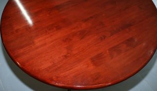 SMALL ROUND MAHOGANY DINING TABLE SEATS FOUR PEOPLE WITH GLASS TOP PIECE 9