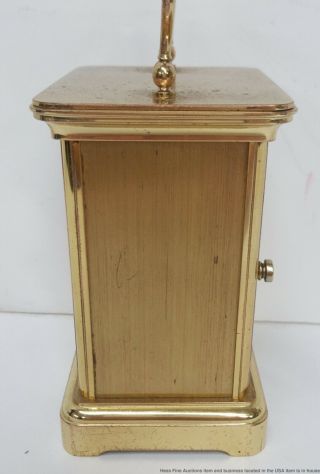 Tiffany Desk Carriage Clock Vintage Brass 4