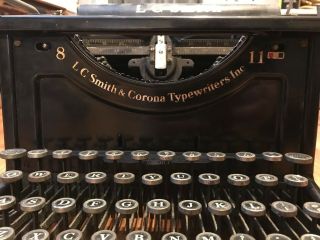 Vintage LC Smith & Corona 8 - 12 in.  Typewriter 1930 ' s 4