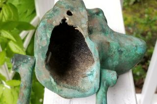 Vintage Bronze German Shorthair Pointer Hound Head Door Knocker - NEAT 8