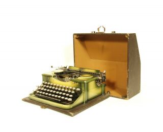 Near All - 1930 Royal Portable Typewriter Two - Tone Gradient Green