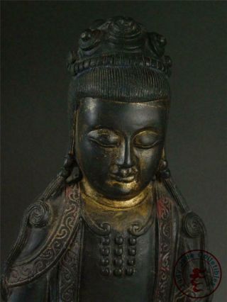 Very Large Old Chinese Tibet Bronze Kwanyin Image Statue Figure of Avalokitesvar 5