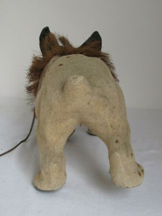 Antique Paper Mache French Bulldog Growler Nodder Pull Toy 9