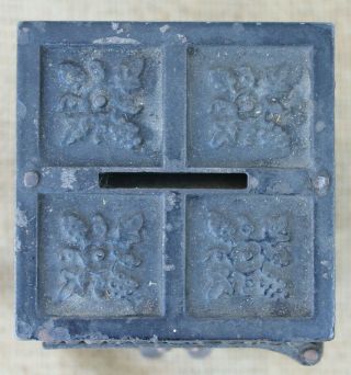 Antique Keyser & Rex Cast Iron Security Safe Deposit Coin Still Bank Orig.  Paint 5